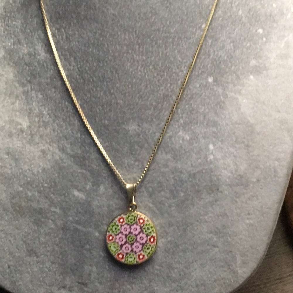 925 Italy Glass Pendant Necklace